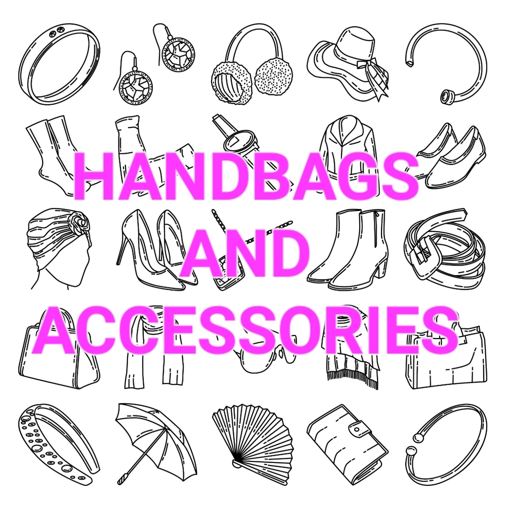 Handbags, jewelry, winter accessories, sunglasses,  accessories